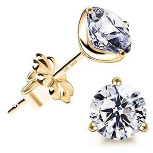 "STUNNING FLAME" Cubic-Zirconia Stud Earrings